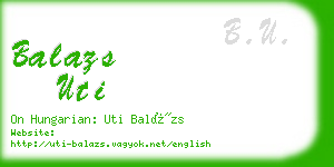 balazs uti business card